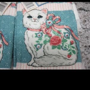 Set of 2 Vintage Cannon Kitten Cat Dish Towels New Old Stock
